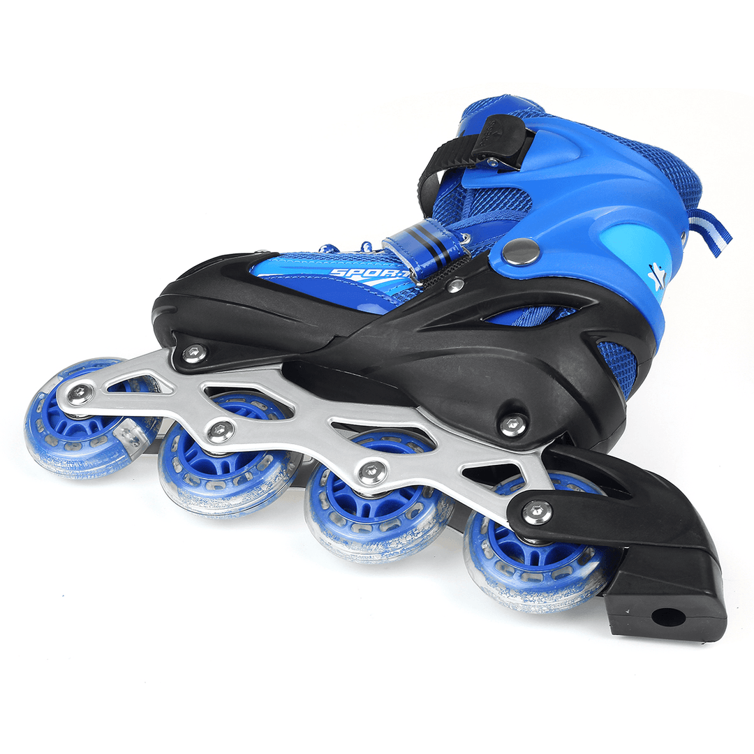 Kids Adjustable Inline Skates with Light up Wheels Outdoor & Indoor Roller Skates for Boys Girls Beginners - MRSLM