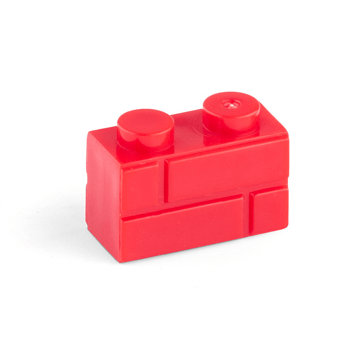 Small Particle High Brick 1X2 Grid Pattern City Wall Building Block - MRSLM