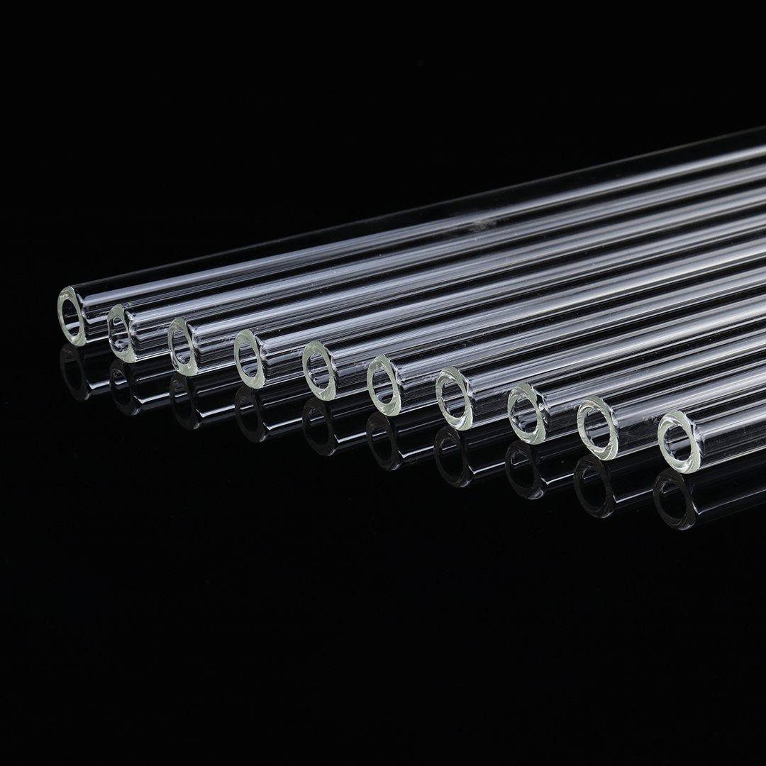 10Pcs Length 200Mm OD 10Mm 1.5Mm Thick Wall Borosilicate Glass Blowing Tube Lab Factory School Home Tubes - MRSLM