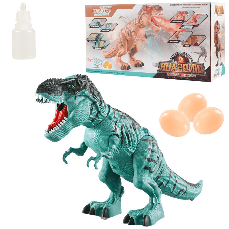 Children'S Electric Spray Egg Laying Dinosaur Toy with Light and Sound Effect - MRSLM