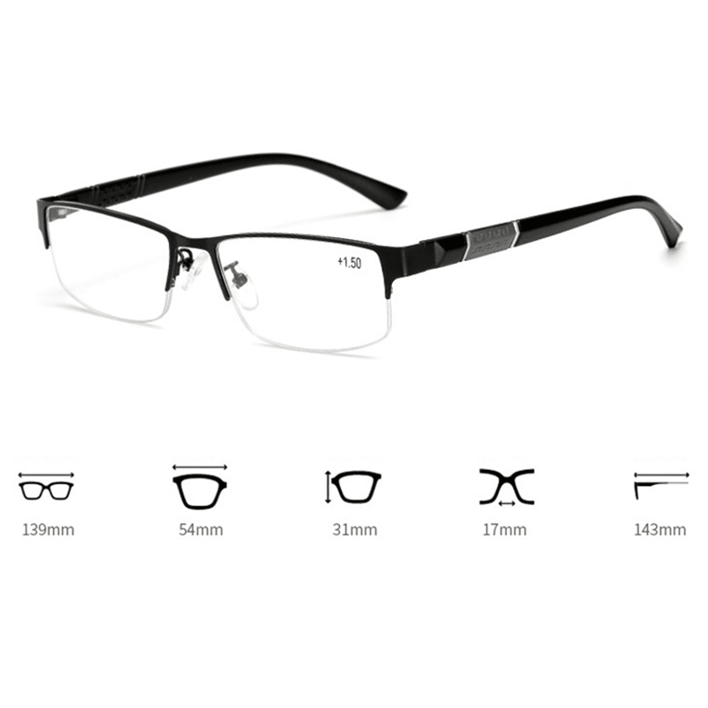 Men Women round Half-Frame Readers Reading Computer Glasses - MRSLM