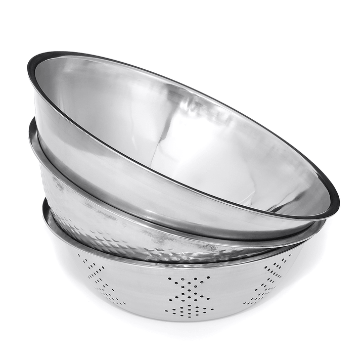 6Pcs/Set Stainless Steel Outdoor Cookware Combination Pot Anti-Corrosion Lightweight Steamer Fruit Basin for Camping Hiking Household - MRSLM