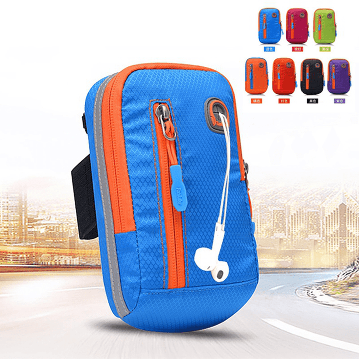 Women Nylon Waterproof Arm Bag Running Phone Bag Crossbody Bag - MRSLM