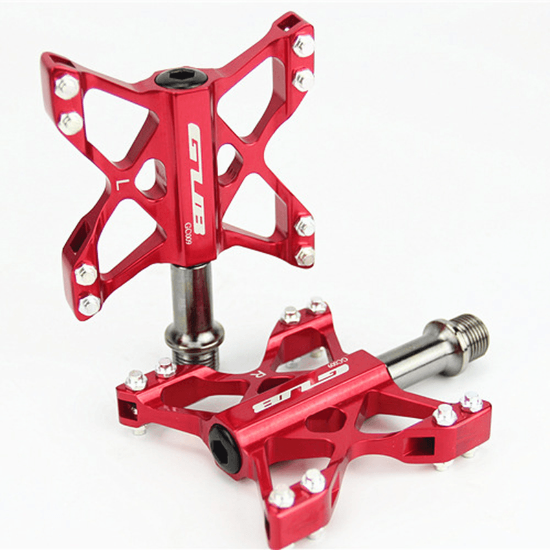 GUB GC009 Ultralight MTB BMX Mountain Pedals 3 Bearings Platform Pedals CNC AL6061+ Cr-Mo Axis 240G - MRSLM