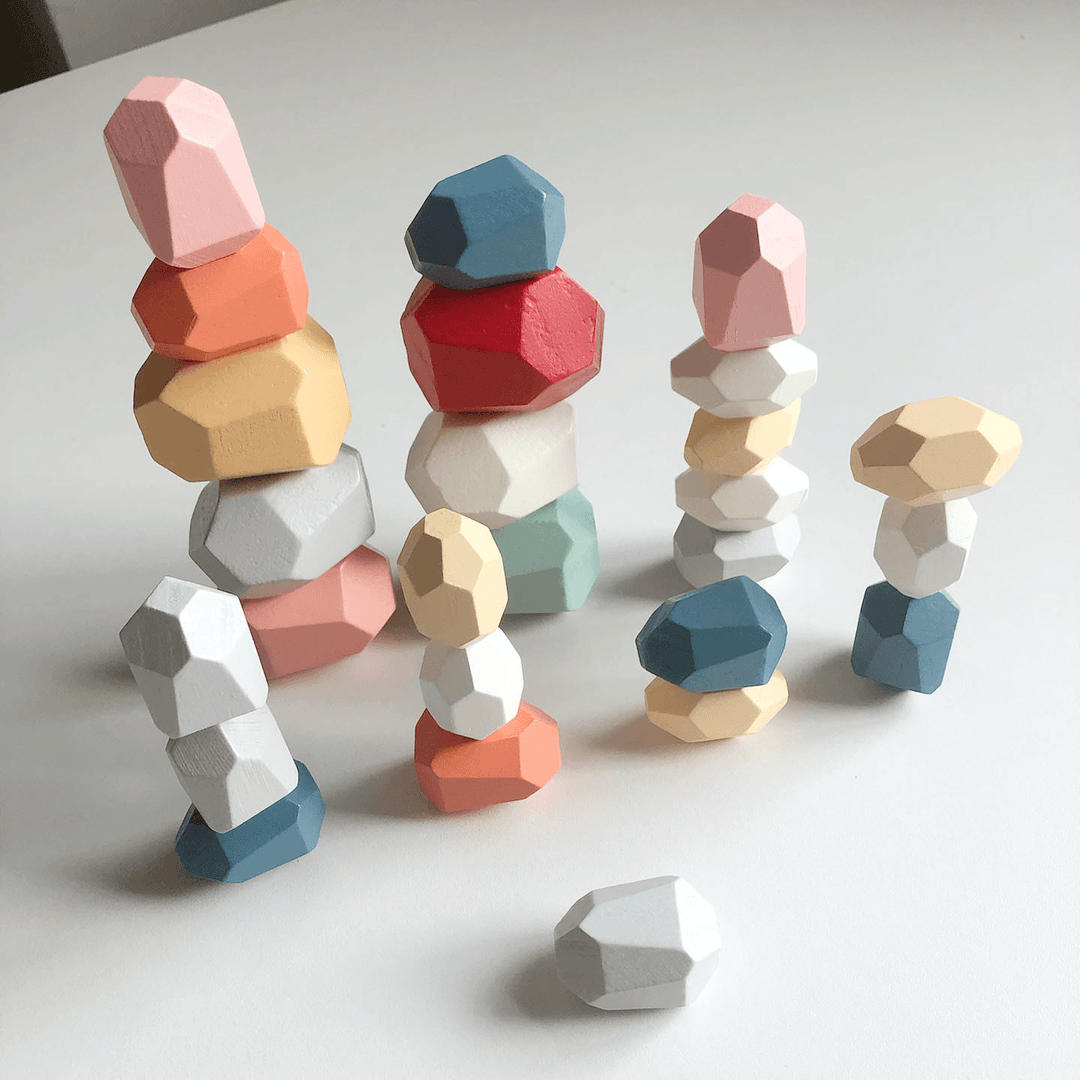 Children'S Early Education Colorful Combination Stacked Stone - MRSLM