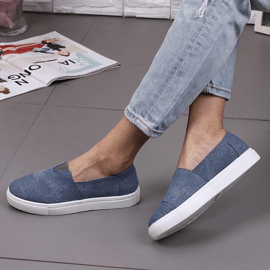 Solid Color Slip on Loafers - MRSLM