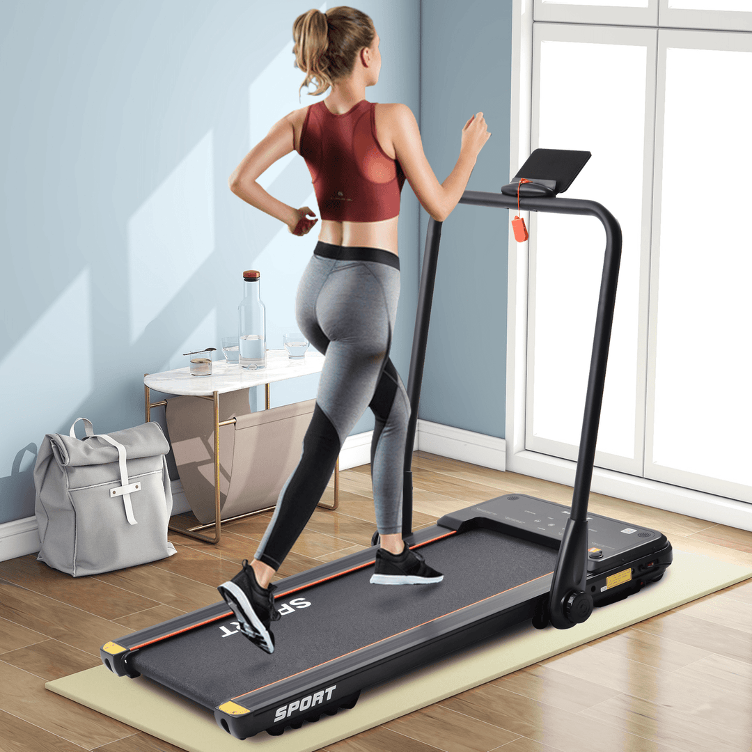 [USA Direct] Bominfit 2.5HP Horizontally Foldable Treadmills 16" Running Belt with Bluetooth APP Fitness Exercise Home Gym - MRSLM