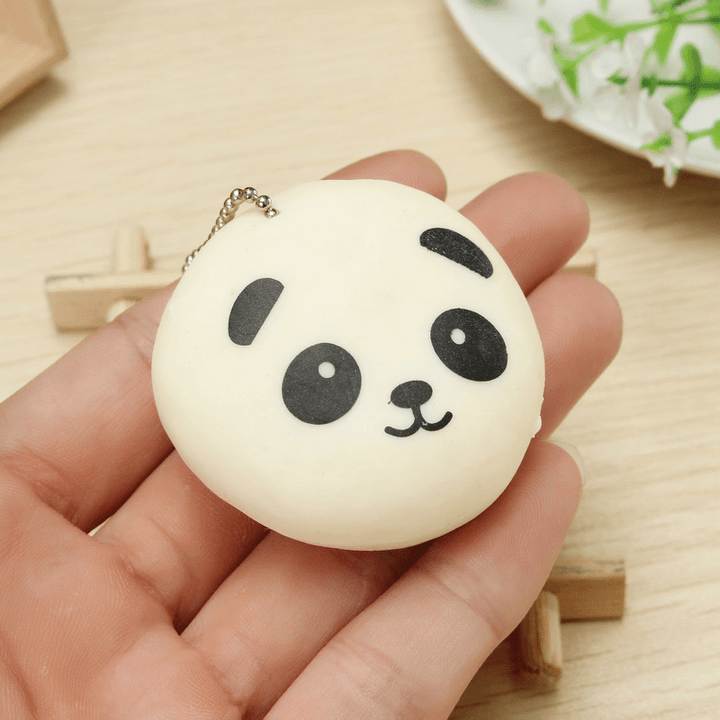 Squishy Squeeze Panda Sticky Rice Ball 5Cm Collection Ball Chain Phone Strap Decor Gift Toy - MRSLM