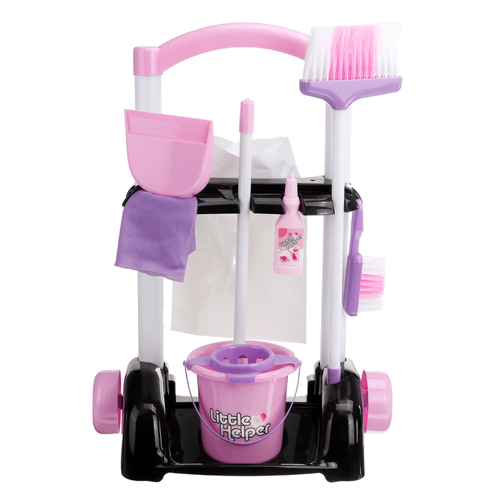 Children Toys Home Cleaning Cart Set Housekeeping Toys Kids Educational Development Play - MRSLM