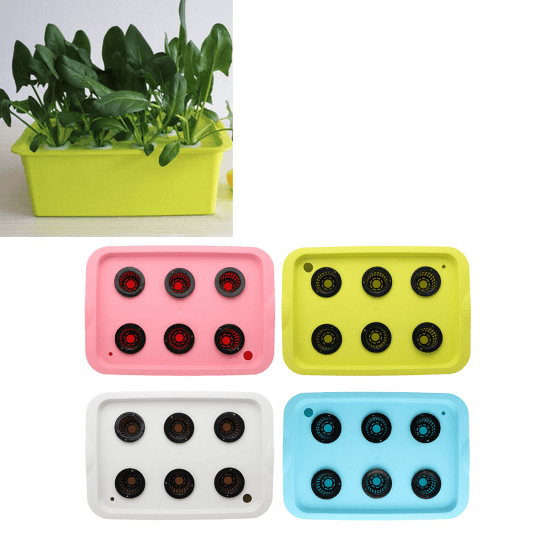 220V 6 Holes Hydroponic System Kit Soilless Cultivation Indoor Water for Home Planting Grow Box - MRSLM