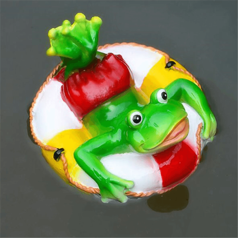 Floating Pond Decor Outdoor Simulation Resin Cute Swimming Pool Lawn Frog Decorations Ornament Garden Art in Water - MRSLM