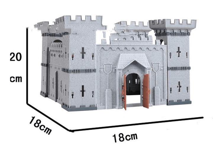 Children'S Diy Self Assembling Toys, Assembling Castle Model, Siege War Battlefield, Ancient Soldier'S Small Castle Suit - MRSLM