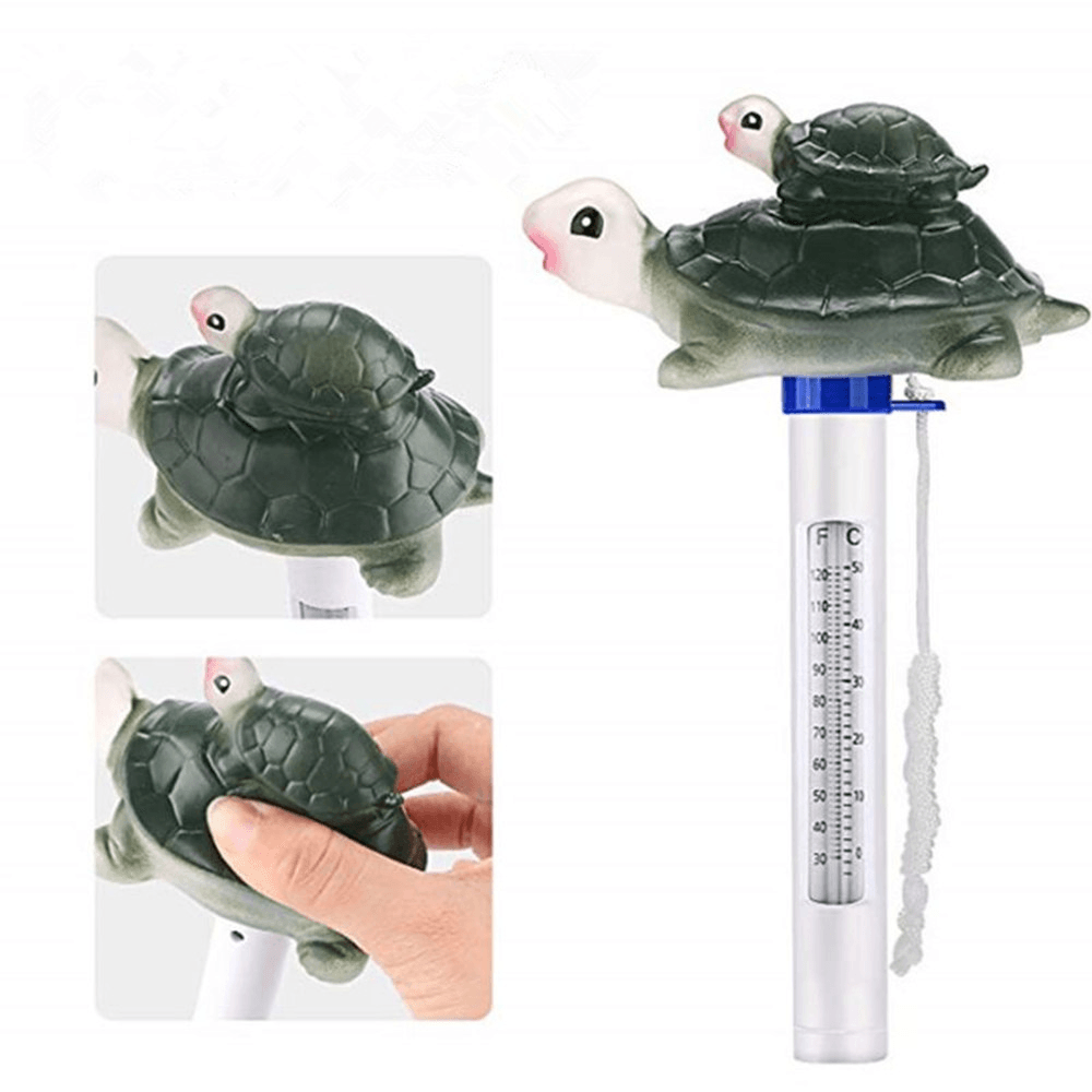 Cute Turtle Shape Floating Swimming Pool Thermometer for SPA Float Temperature PXPF - MRSLM