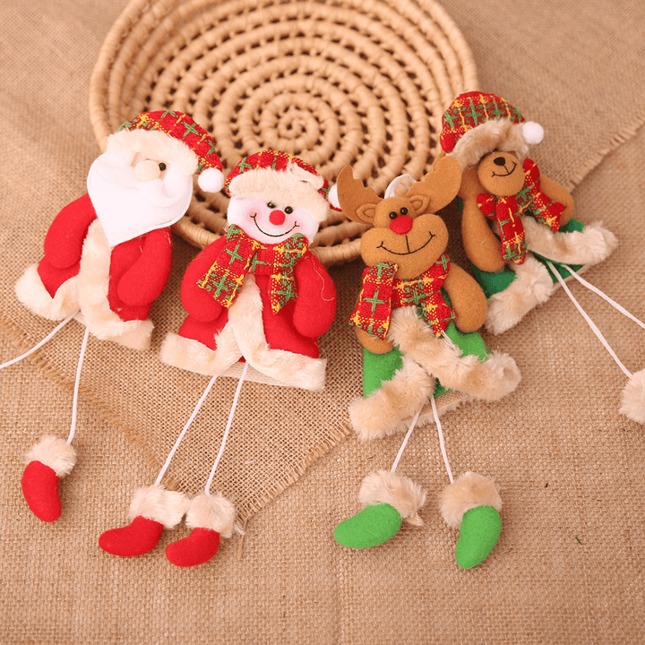 Christmas Decorations Christmas Tree Elk Doll Santa Snowman Ornaments New Year Decoration - MRSLM