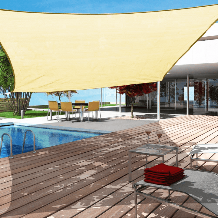 280GSM Rectangle Sun Shade Sail Garden Patio Awning Canopy Sunscreen UV Block Outdoor Camping - MRSLM