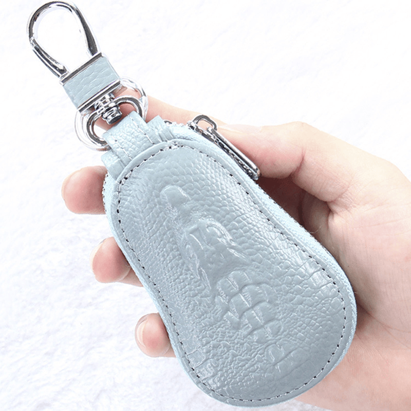 Men Women Genuine Leather Car Key Case Key Bag Wallet - MRSLM