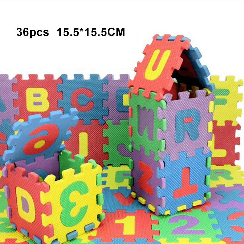 36 Pieces of Digital Alphabet Children'S Educational Foam EVA Puzzle Mat - MRSLM