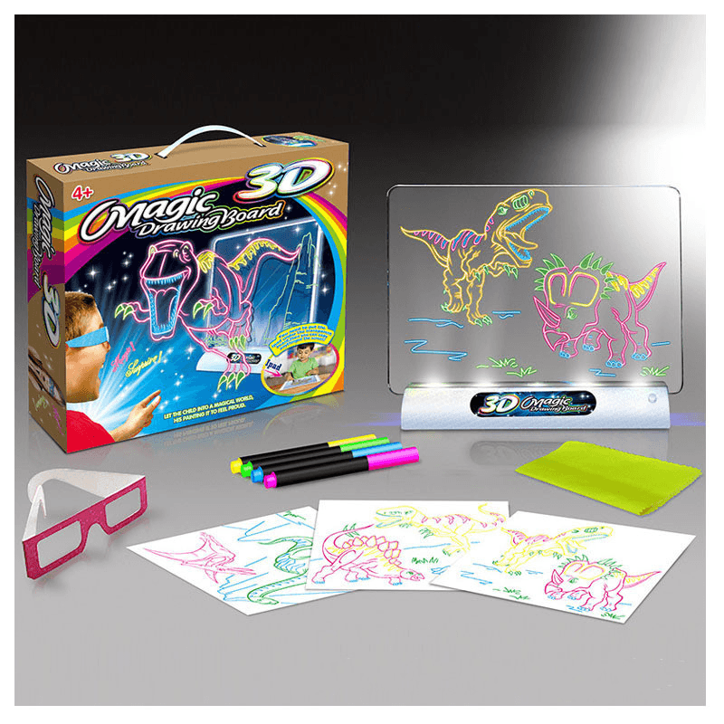 Children'S Luminous 3D Drawing Writing Board - MRSLM