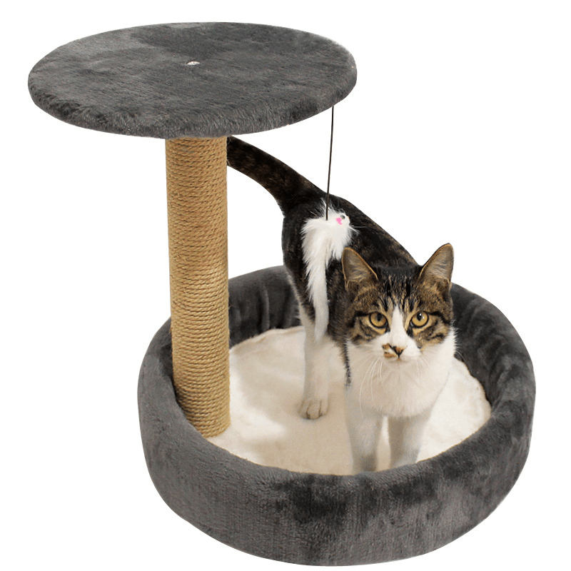 Detachable Cat Climbing Frame Sisal Material Cat Scratching Post Board Small Cat Jumping Platform Pet Bed - MRSLM