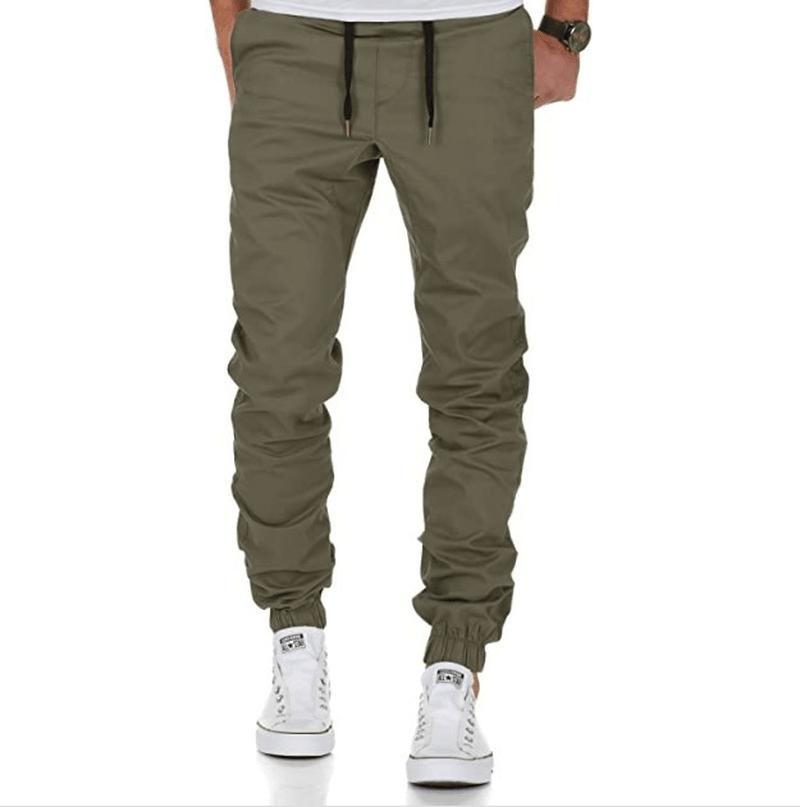 Tethered Elastic Sports Workwear Men'S Casual Trousers - MRSLM