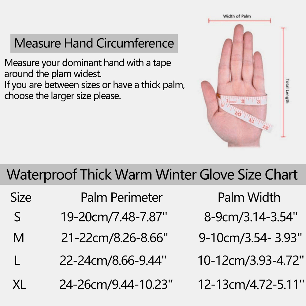 Unisex Touch Screen Windproof Cycling Gloves Full Finger Waterproof Cold Proof Silicone Anti-Slip Winter Outdoor Climbing Driving Gloves - MRSLM