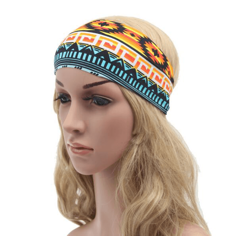 Women Sport Printed Headbrand Casual Fashion Multi Pattern Running Workout Headwear - MRSLM