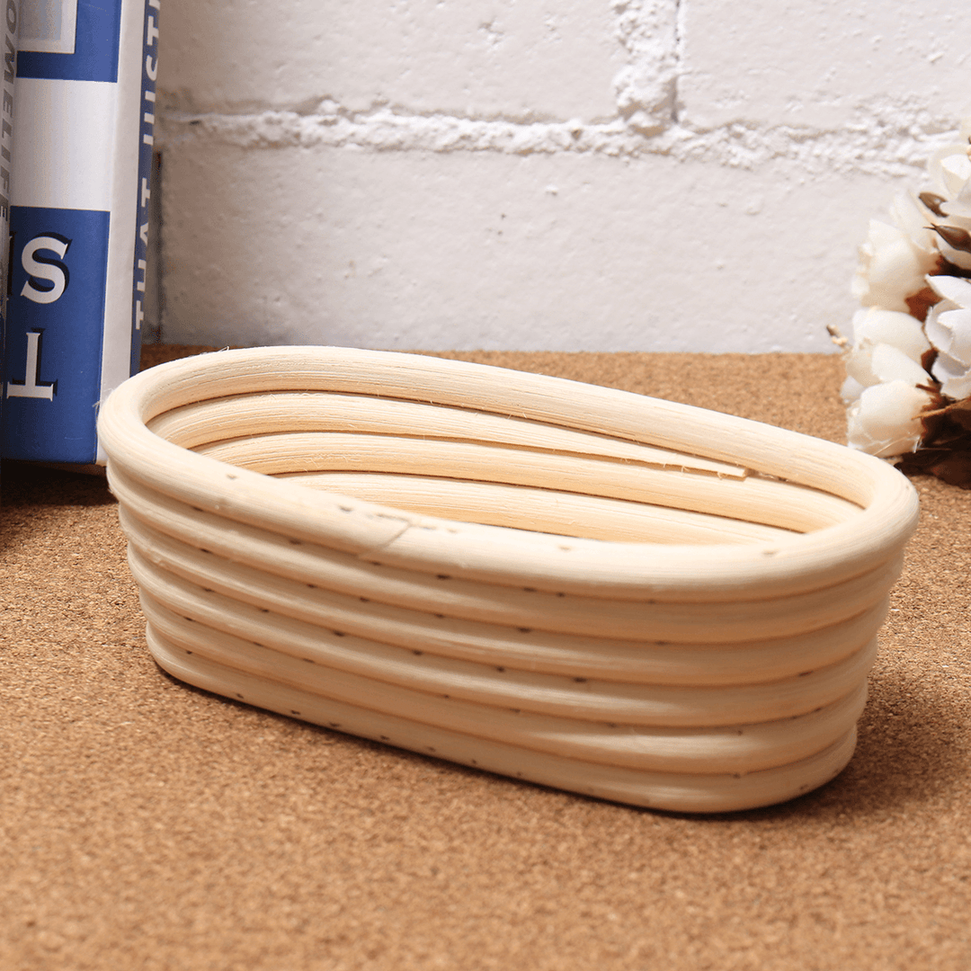 Long Oval Banneton Bread Dough Proofing Rattan Brotform Storage Baskets Loaf Proving Rising 4 Sizes - MRSLM