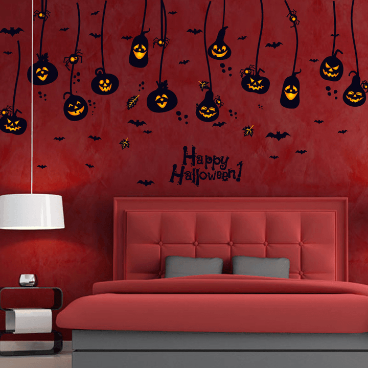 Miico SK9094 Trick or Treat Halloween Wall Sticker Room Decoration for Be Happy Halloween Party - MRSLM