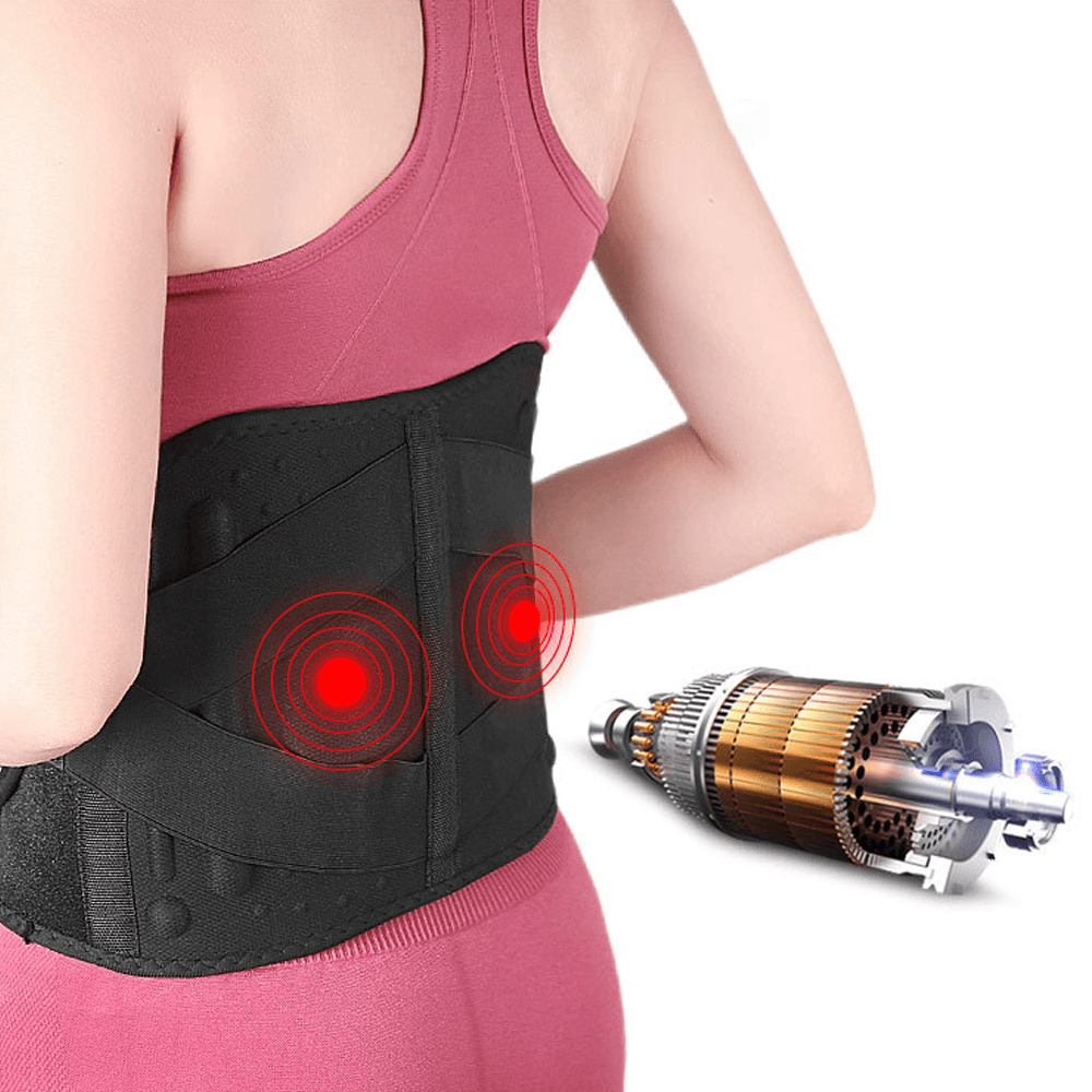 Adjustable Waist Support Belt 3 Modes Heating Back Massage Band Lumbar Brace - MRSLM