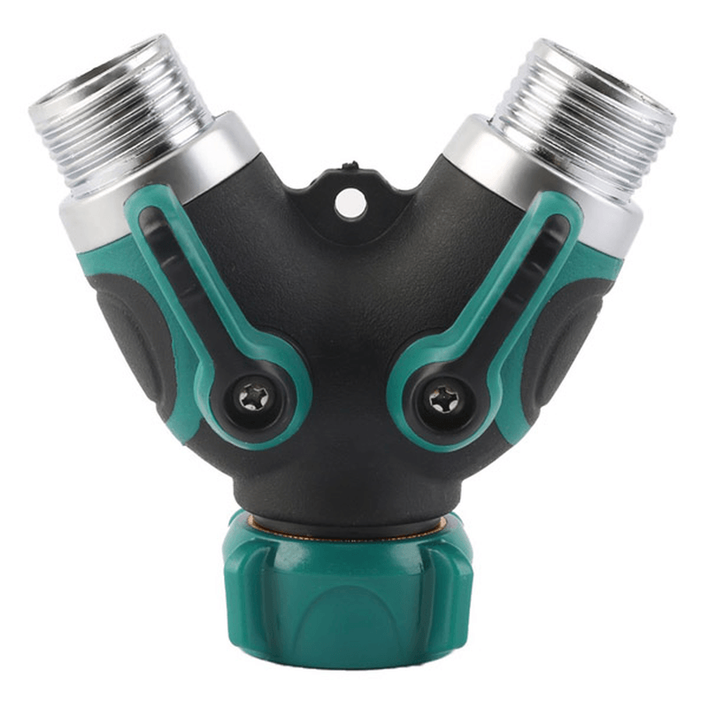 3/4 Inch Garden Hose 2 Way Splitter Valve Water Pipe Faucet Connector US Standard Thread - MRSLM