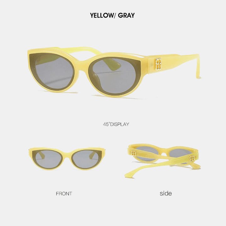 Unisex Cat Eye PC Full Frame HD Anti-Uv Retro Sunglasses - MRSLM