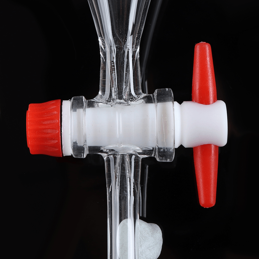 500Ml 24/40 Pyriform Borosilicate Glass Separatory Funnel Pear Shape PTFE Stopcock Laboratory - MRSLM