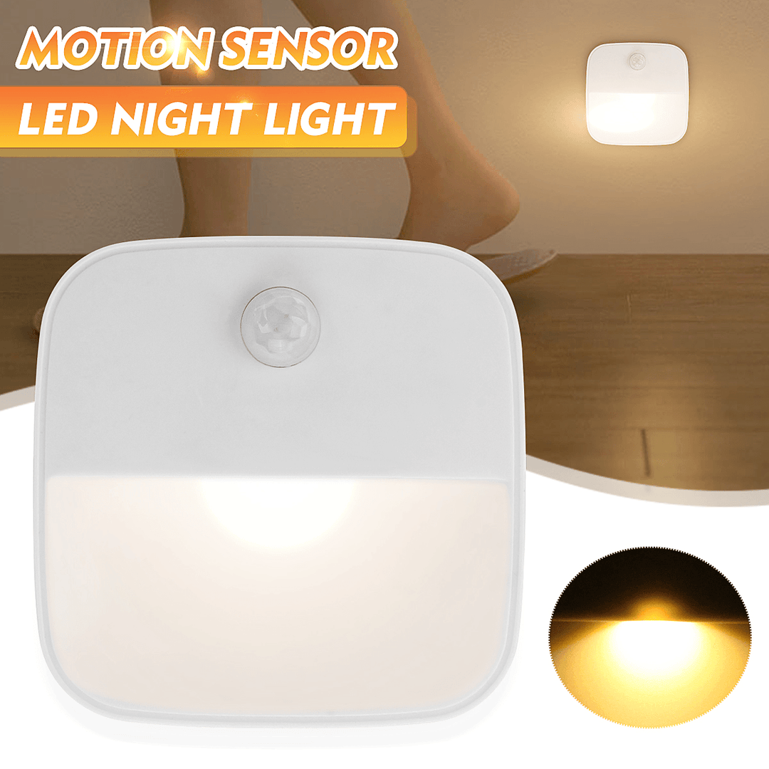 110-220V EU Plug Motion Sensor Night Light Auto Turn On/Off Human Movement Sensing Lamp - MRSLM