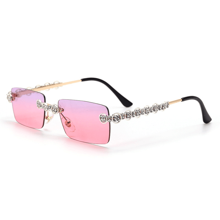 Fashion Retro Small Square Diamond Sunglasses - MRSLM