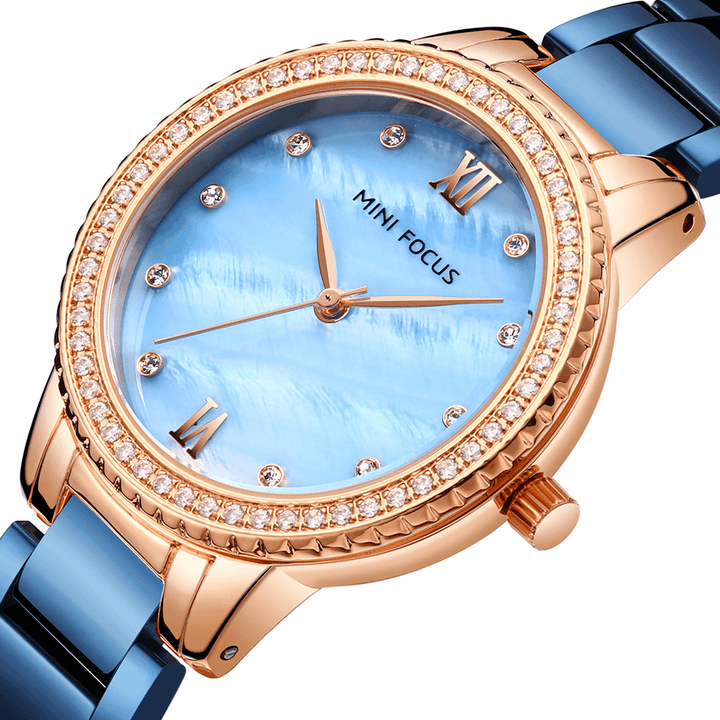 MINI FOCUS MF0226L Luxury Brand Fashion Style Women Wristwatch Diamond Ladies Quartz Watch - MRSLM