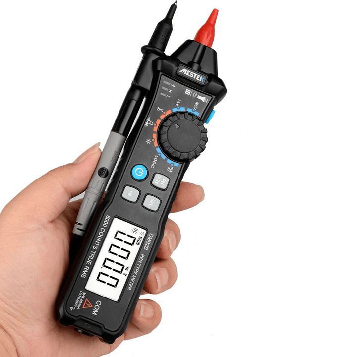 MESTEK DM92S Digital Multimeter 6000 Counts Pocket Pen Style Smart Multimeter NCV Detection DC/AC Voltage Multimeter - MRSLM