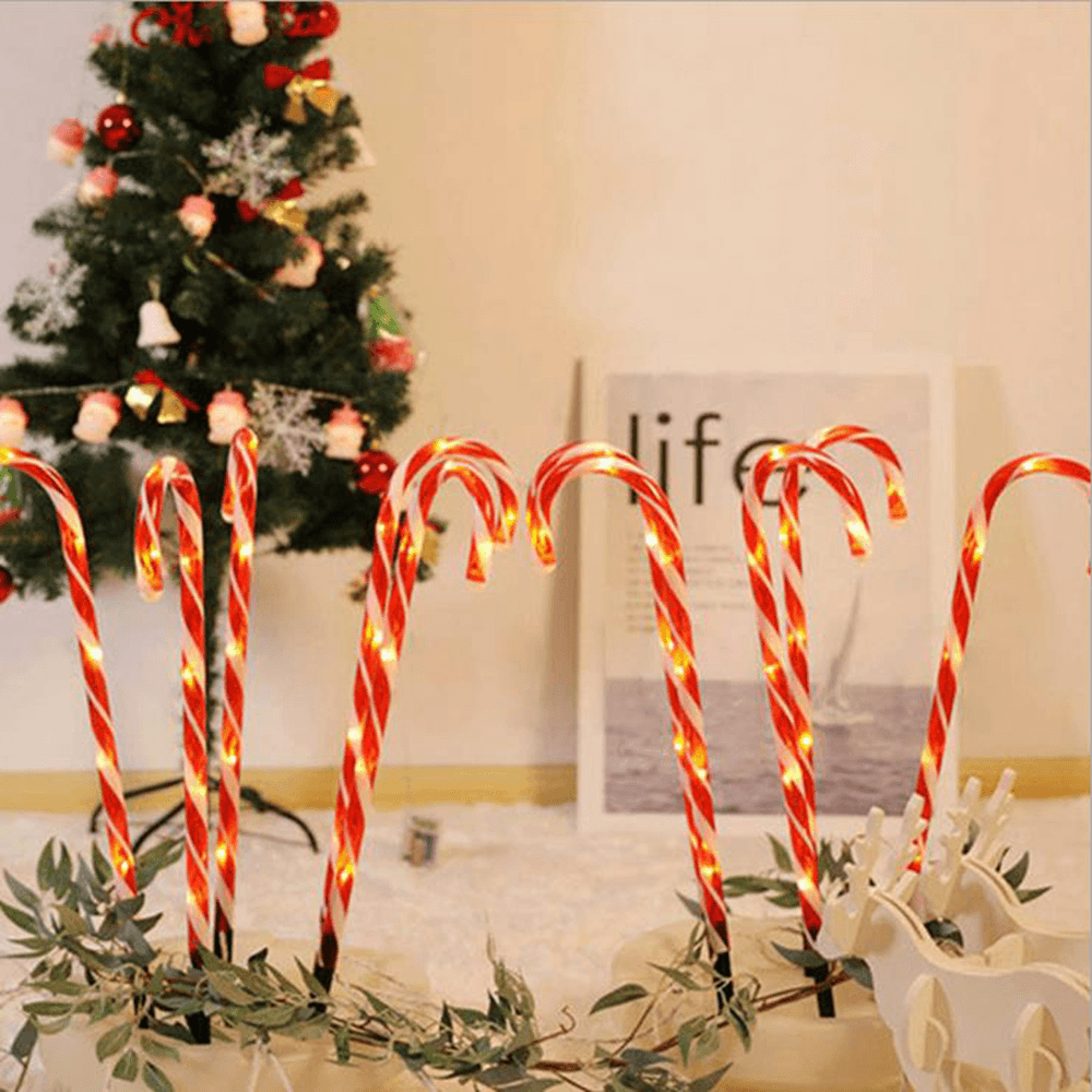 2020 Christmas Light Pathway Candy Cane Walkway Light USB Powered Light for Street Lamp Outdoor Garden Yard Christmas'S Decor - MRSLM