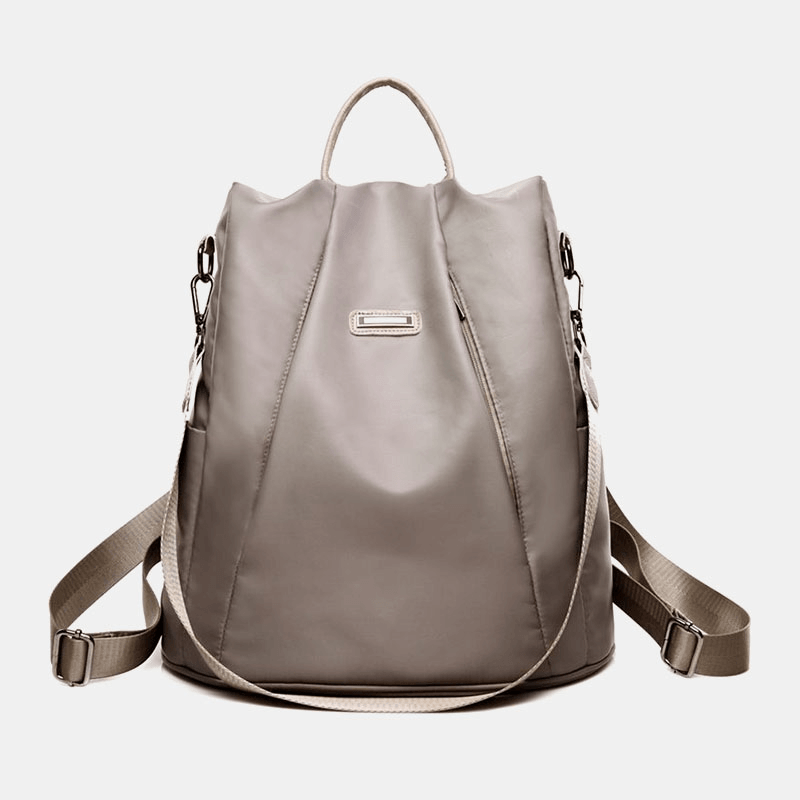 Women Fashion Large Capacity Pure Color Backpack - MRSLM