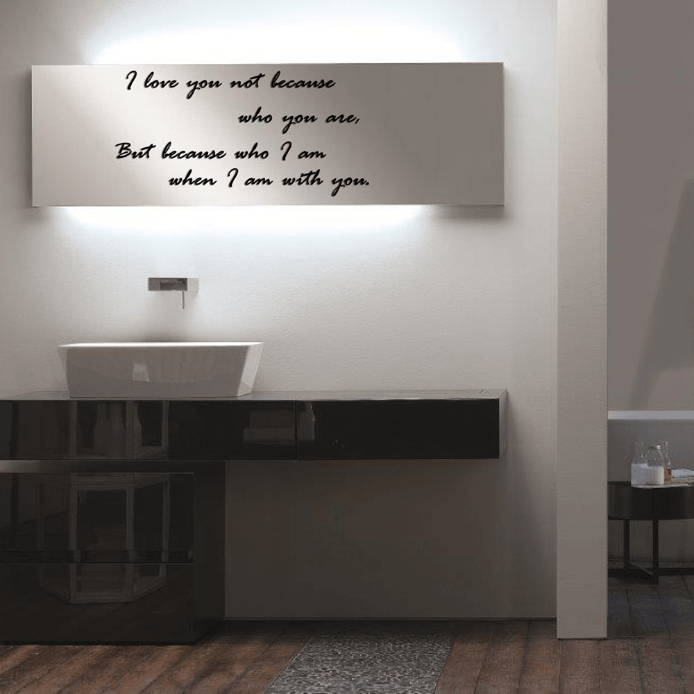 Acrylic Mirror Stickers Romantic Sentences Background Wall Decoration Stickers - MRSLM