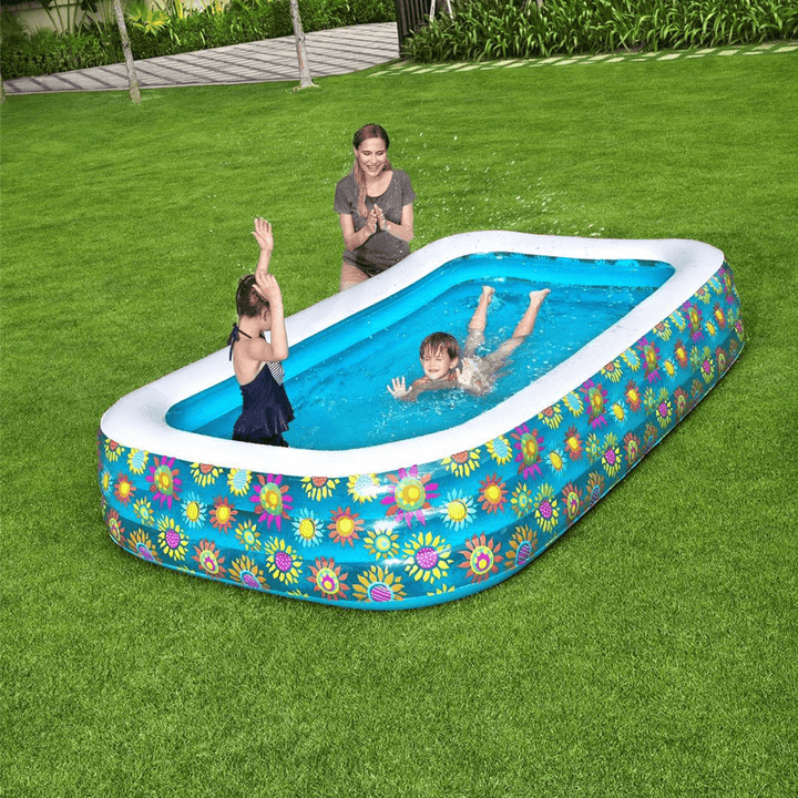 290 X 175CM Inflatable Swimming Pool Children Adults Summer Bathing Tub Baby Home Use Inflatable Paddling Pool - MRSLM