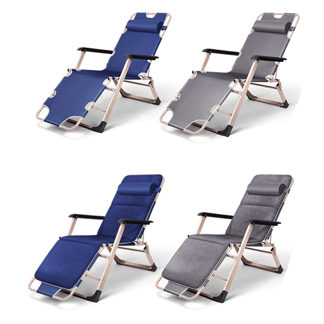 Folding Reclining Chair Dual Purpose as Beds Expand with Foot Pad for Beach - MRSLM