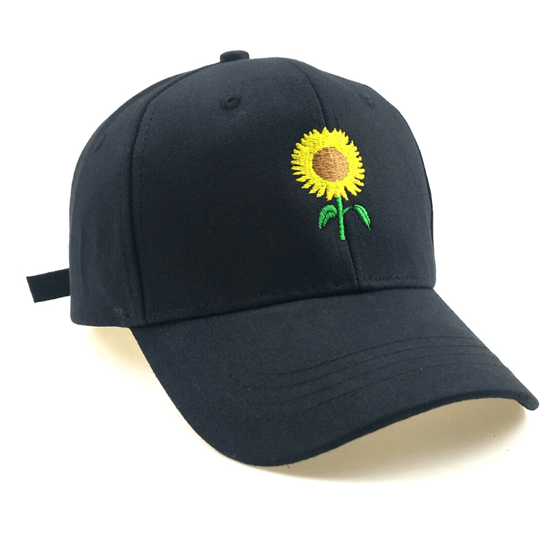 Hot Sunflower Embroidered Baseball Cap - MRSLM