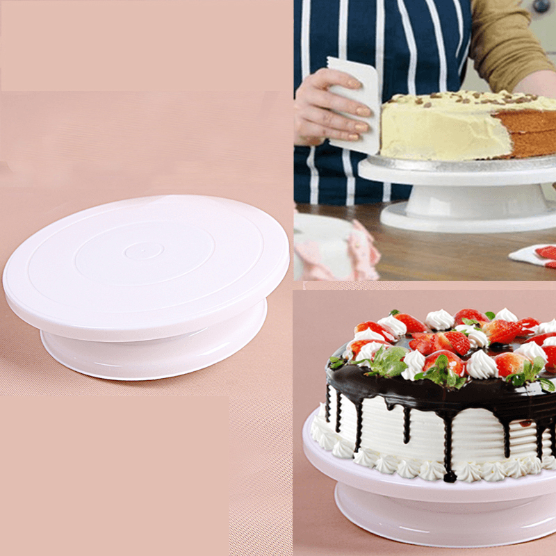 DIY Cake Pan Decorating Turntable Rotating Revolving round Shaped Kitchen Display Stand Baking Tools - MRSLM