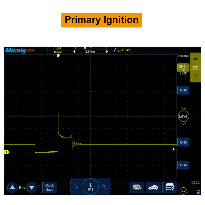 Micsig ATO1102 Digital Tablet Oscilloscope 100Mhz 2CH Handheld Oscilloscope Automotive Scopemeter Oscilloscope - MRSLM