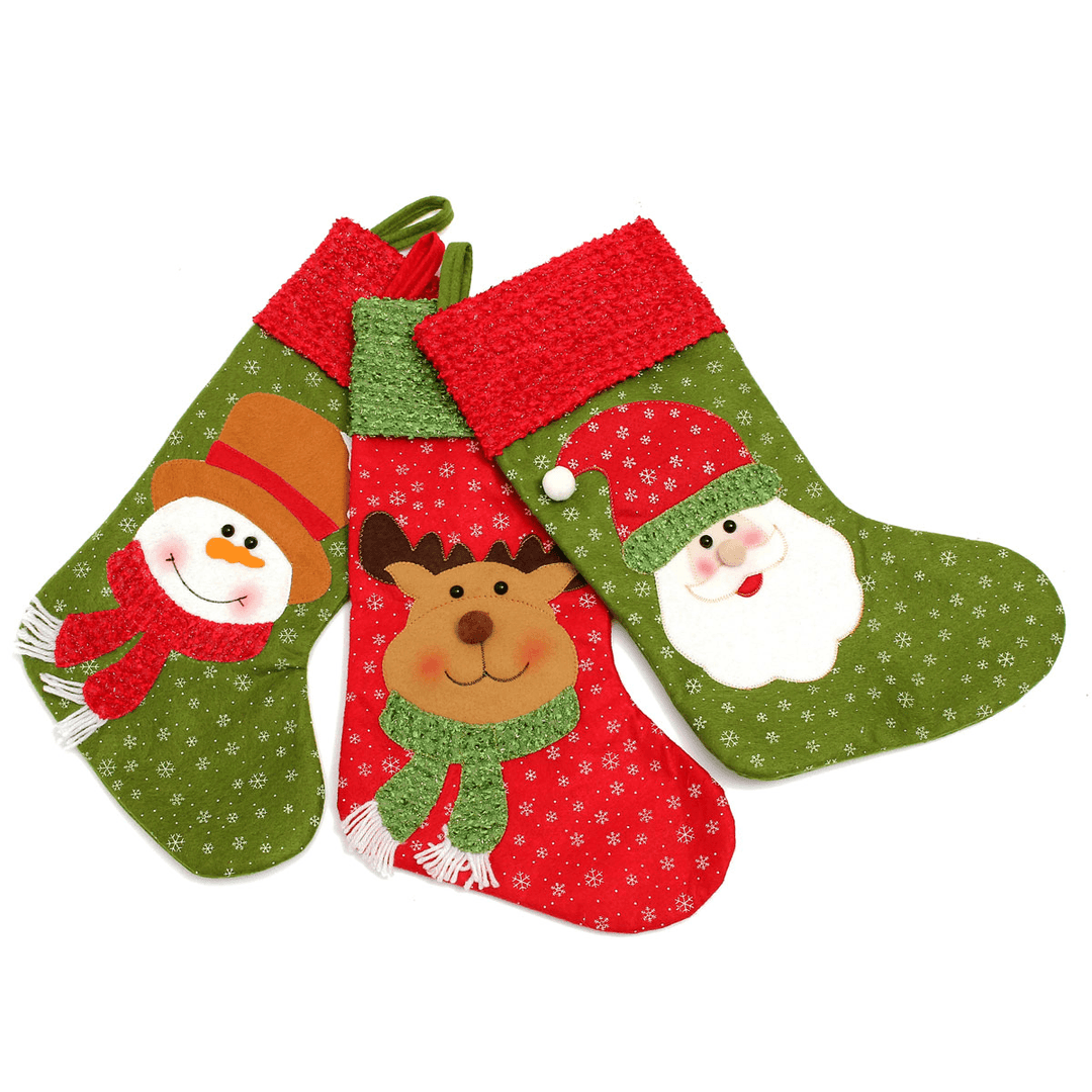 Christmas Santa Clau Snowman Elk Stockings Hanging Gift Bag Christmas Party Deocration - MRSLM