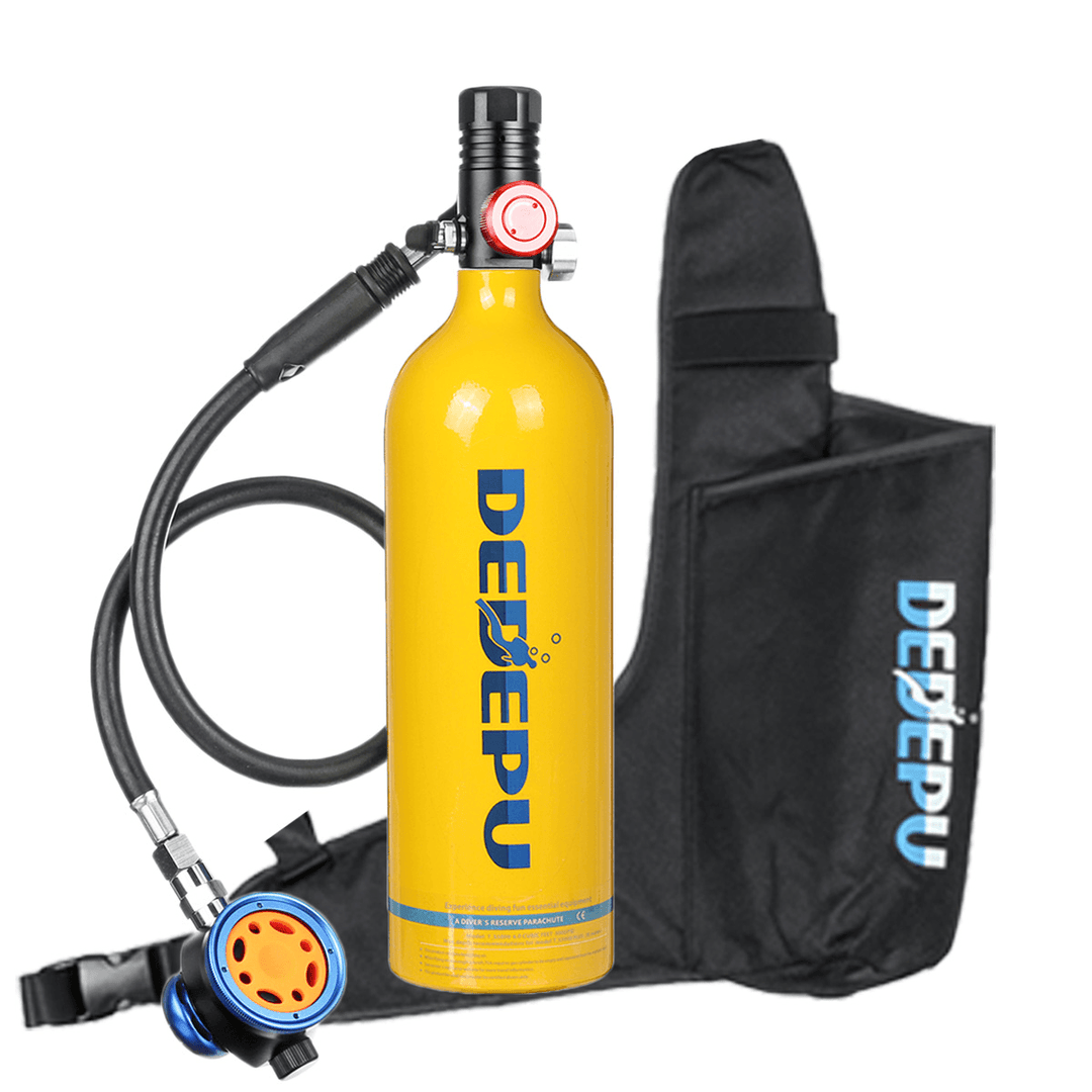 DEDEPU 6Pcs/Set 1L Diving Mini Scuba Air Tank Kit Scuba Oxygen Cylinder Reserve Air Tank Snorkeling Equipment Set - MRSLM