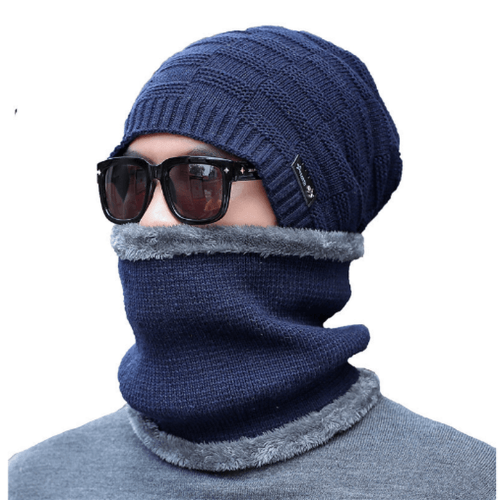 Wool Knitted Hat and Scarf Suit Men - MRSLM