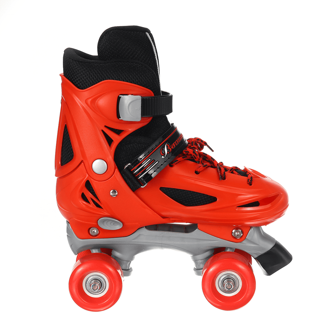 Kids Adjustable 4 Wheel Quad Roller Skates Boots Rollerblades for Childrens Adult - MRSLM