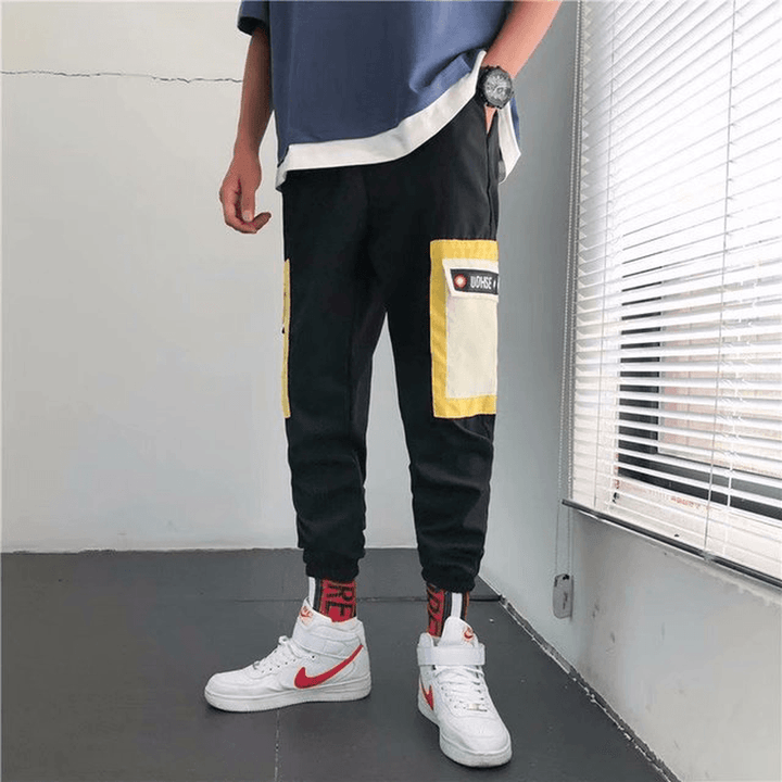 Season New Style Closing Feet Overalls Men'S National Tide Wild Big Pocket Men'S Pants Japanese Loose Casual Pants - MRSLM