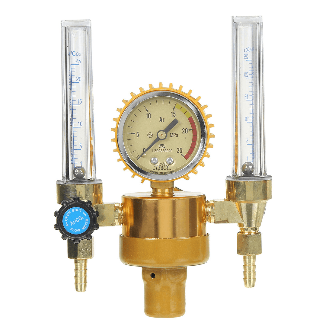 Argon Pressure Reducing Regulator Pressure Gauge 2 Tube Mig Tig Flow Meter Control Valve - MRSLM